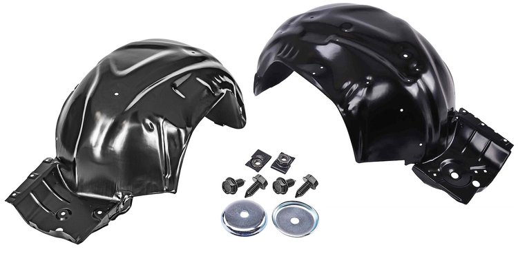 Front Inner Fender & Hardware Kit for 1970-1981 Chevrolet Camaro [Black OE Hardware]