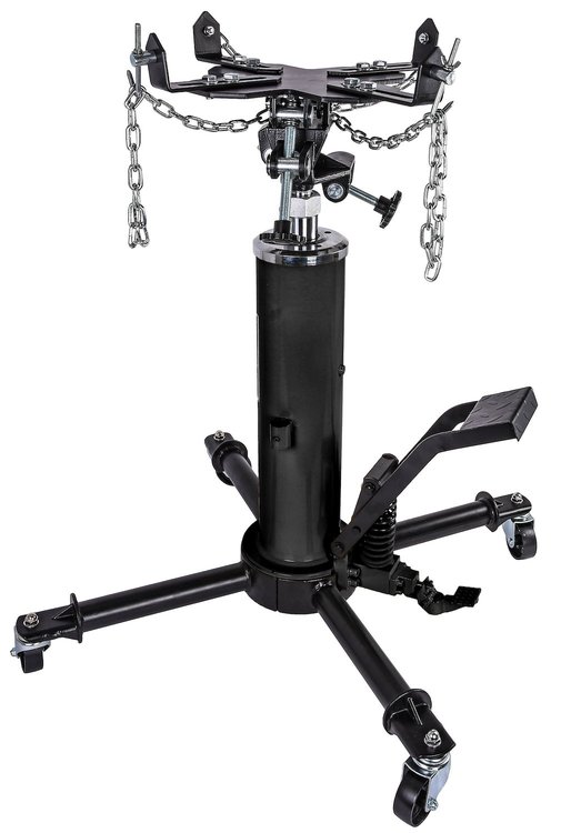 Adjustable Hydraulic Transmission Jack [High-Lift Foot Pedal Operated, 1000 lb. Capacity]