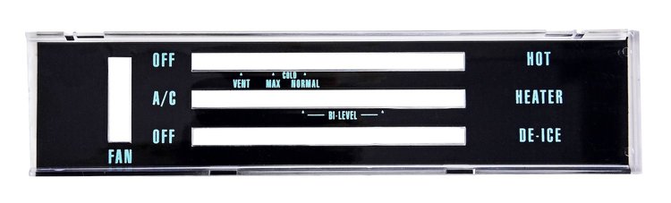 Heater/AC Control Face Plate for 1969 Chevy Chevelle, El Camino With A/C