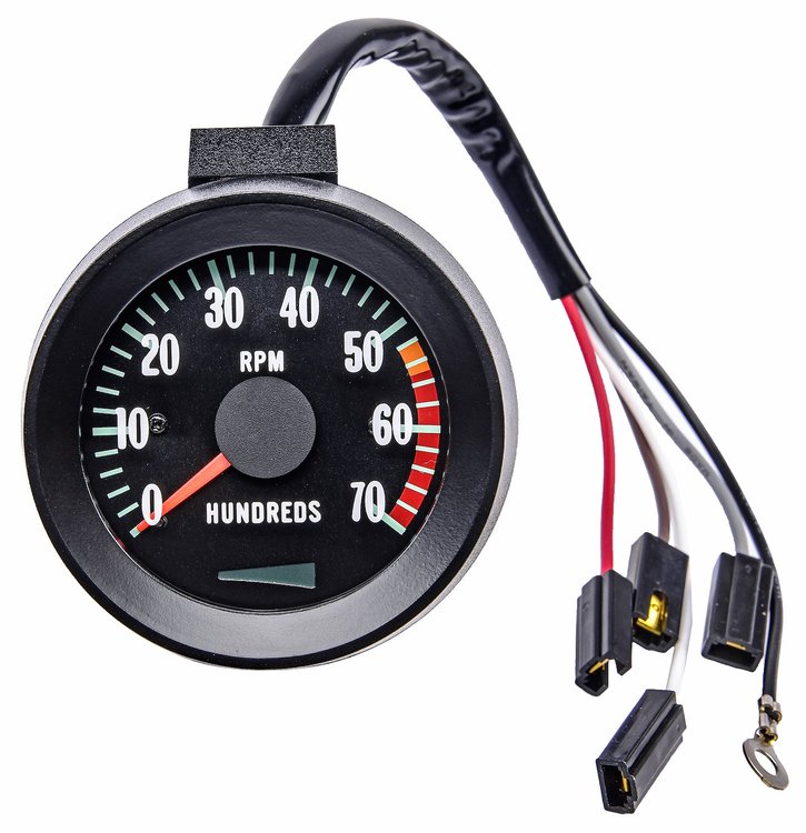 Factory Style Tachometer, 0-7,000 RPM & 5,500 RPM Redline for 1967 Chevrolet Chevelle & El Camino w/V8 Engine ["Blinker Tach"]