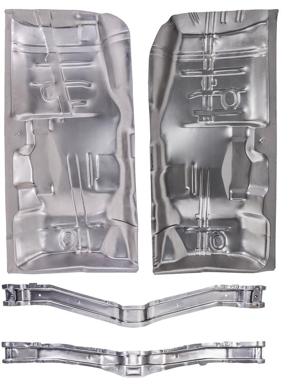 4-Piece Front to Rear Floor Pan Kit for Select 1968-1972 GM A-Body Models