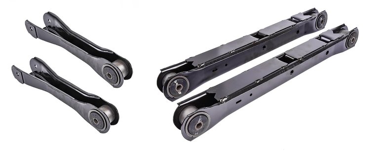 GM Rear Upper & Lower Control Arm Kit w/OE Style Rubber Bushings for 1964-1967 GM A-Body, 12 Bolt Rear End