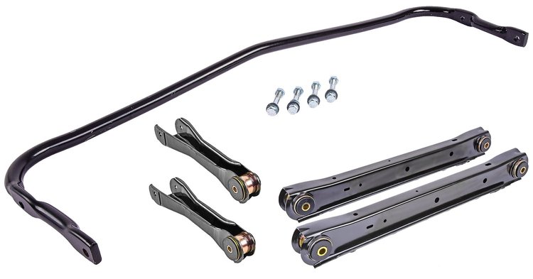 GM Rear Upper & Lower Control Arm w/Urethane Bushings and Sway Bar Kit for 1964-1967 GM A-Body, 10 Bolt Rear End