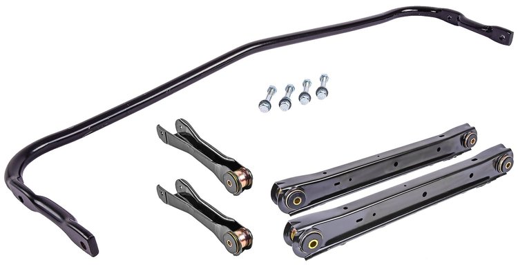GM Rear Upper & Lower Control Arm w/Urethane Bushings and Sway Bar Kit for 1964-1967 GM A-Body, 12 Bolt Rear End