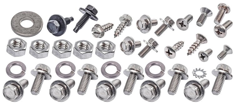 Front End Fastener Kit for Early 1947-1955 (1st Series) GM Truck [Polished Stainless Steel]