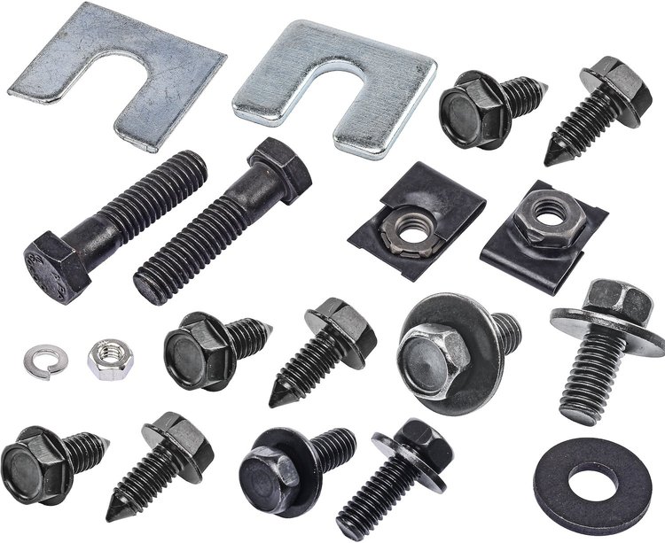 Front End Bolt Kit 1962-1967 Chevy II, Nova [Black Oxide-Coated Stainless Steel]