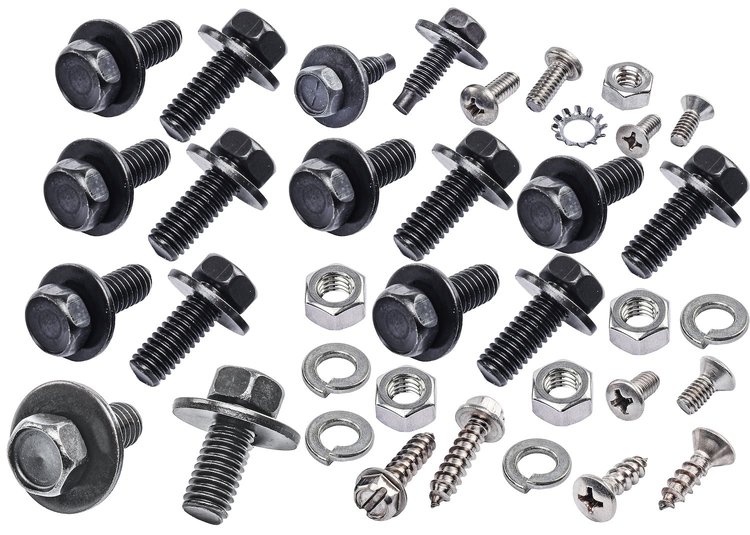 Front End Fastener Kit for Early 1947-1955 (1st Series) GM Truck [Black Oxide-Coated Stainless Steel]
