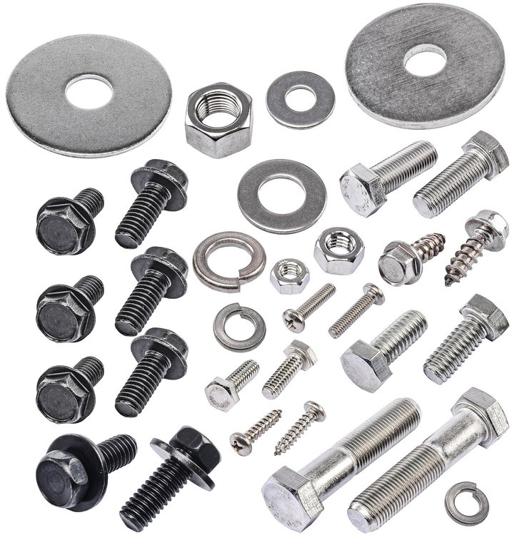 Front End Fastener Kit for Late 1955-1959 (2nd Series) GM Truck [Black Oxide-Coated Stainless Steel]