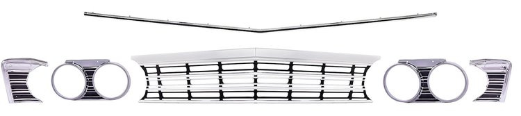 Grille, Molding, and Bezel Kit for 1967 Chevrolet Chevelle, El Camino, Malibu [SS Models]