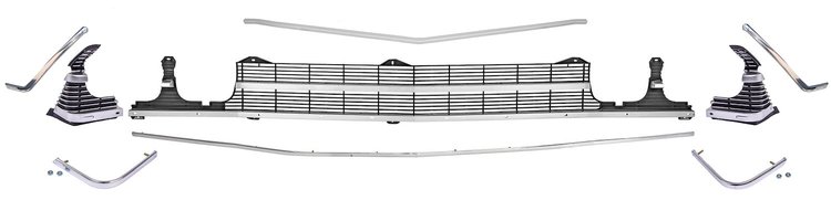 Standard Grille Kit for 1969 Chevrolet Chevelle & El Camino, Non-SS [w/o Center Molding]