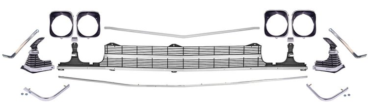 Deluxe Grille Kit for 1969 Chevrolet Chevelle & El Camino, Non-SS [w/o Center Molding]