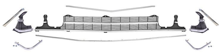 Standard Grille Kit for 1969 Chevrolet Chevelle & El Camino SS [w/o Center Molding]