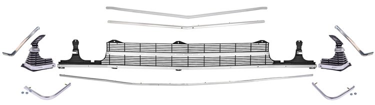 Standard Grille Kit for 1969 Chevrolet Chevelle & El Camino, Non-SS [w/ Center Molding]