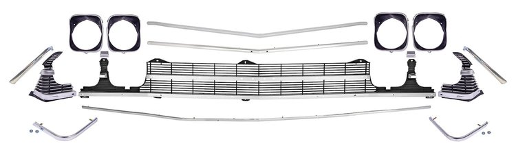 Deluxe Grille Kit for 1969 Chevrolet Chevelle & El Camino SS [w/ Center Molding]