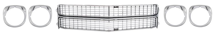 Grille & Headlight Bezel Kit for 1970 Chevrolet Chevelle & El Camino [Non-SS]