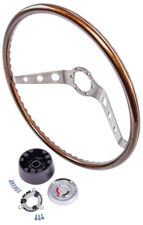 2-Spoke Steering Wheel Kit for 1964 Chevrolet Chevelle, El Camino [Simulated Walnut]