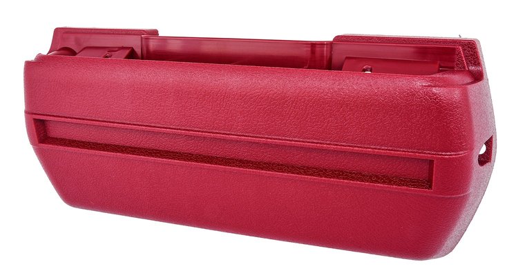 Armrest Base Fits Select 1968-1972 GM Models, Front or Rear [Right/Passenger Side, Red]