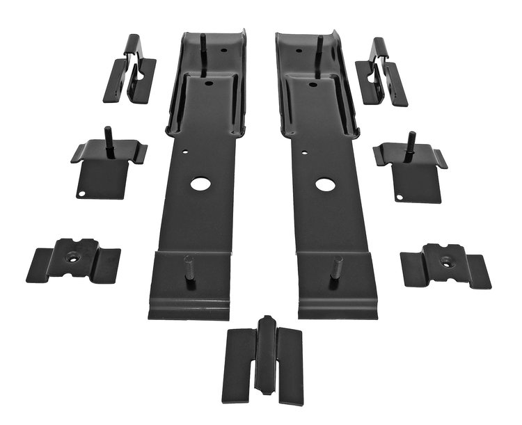 Bucket Seat Conversion Bracket Set Fits Select 1966-1972 GM A-Body [Front & Rear, 9-Piece Set]