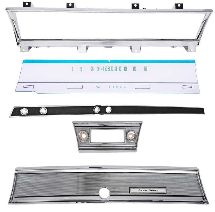 Deluxe Dash Restoration Kit for 1967 Chevrolet Chevelle & El Camino SS w/Column Shift TH Auto Trans [Super Sport Script]