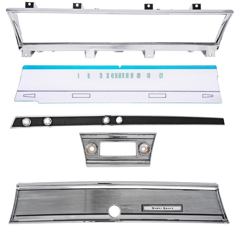 Deluxe Dash Restoration Kit for 1967 Chevrolet Chevelle & El Camino SS w/Floor Shift Auto Trans [Super Sport Script]