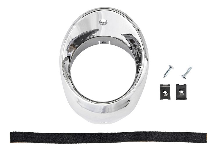 Chrome Dash Vent Bezel for 1966-1967 Chevrolet Chevelle, El Camino, Malibu with Factory A/C [Right/Passenger Side]