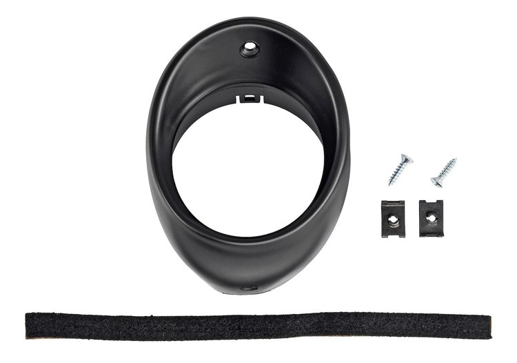 Black Dash Vent Bezel for 1966-1967 Chevrolet Chevelle, El Camino with Factory A/C [Right/Passenger Side]