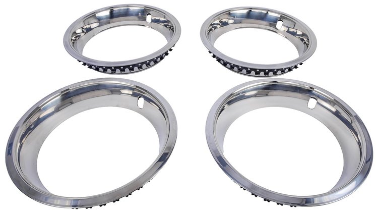 Stainless Steel SS Trim Ring Set for 1969 Chevrolet Camaro & 1969-1970 Chevrolet Chevelle, El Camino