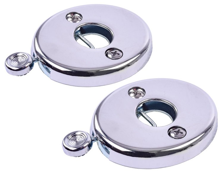 Bucket Seat Headrest Locks Fit Early 1969 Buick, Chevy, Oldsmobile Pontiac Models [Chrome, Pair]
