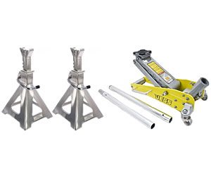 Jack, Stands, Creeper & Mat Kit Aluminum 1.5 Ton Jack