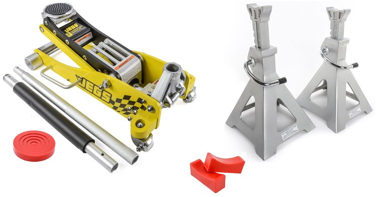 3-Ton Aluminum Floor Jack Kit with Stands & Pads