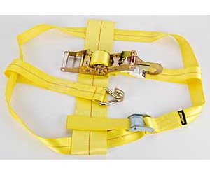 Tire Bonnet Strap Strap with one 90° Snap Hook and one 90° J-Hook