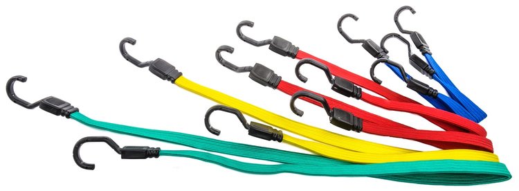Flat Bungee Straps 6 Piece