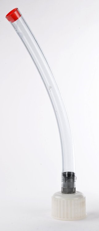 Utility Jug Cap Pours up to 4x the Fluid of Standard Hose
