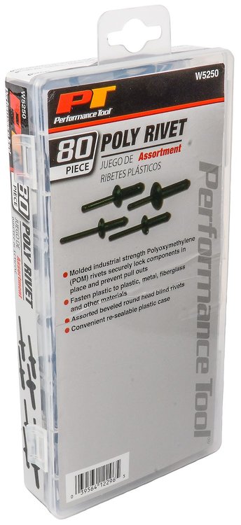 Poly Rivet Assortment 80 Piece