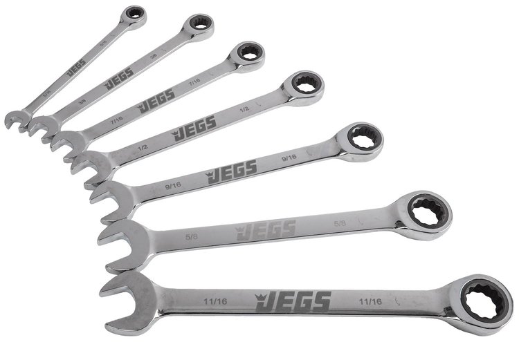 7-Piece SAE Ratcheting Wrench Set