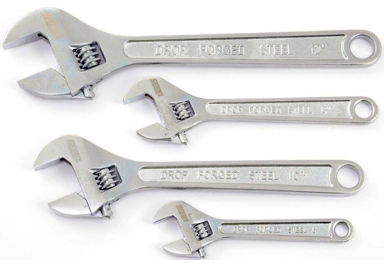 4-Piece Heavy Duty Adjustable Wrench Set