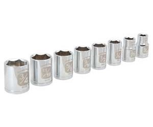 SAE Laser Etched Socket Set 5/16" to 3/4" Short Sockets