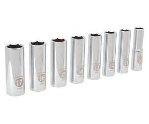 Metric Laser Etched Socket Set 10mm to 17mm Deep Sockets