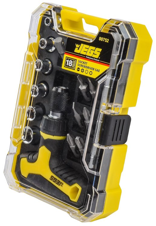 Socket and Screwdriver Set 18-Piece SAE