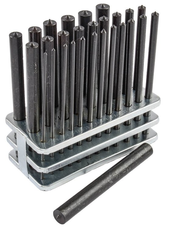 Transfer Punch Set 4-7/8 in. Long 28 Piece Set