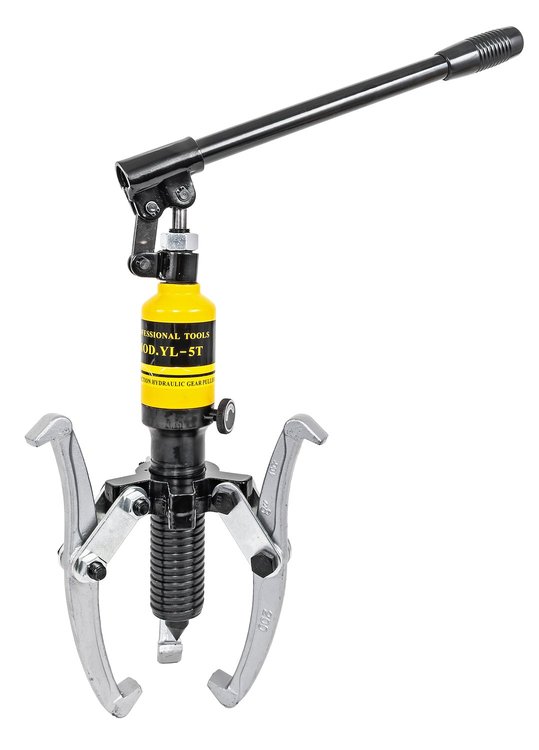 5-Ton 3-Jaw Hydraulic Gear Puller [Steel, Yellow]