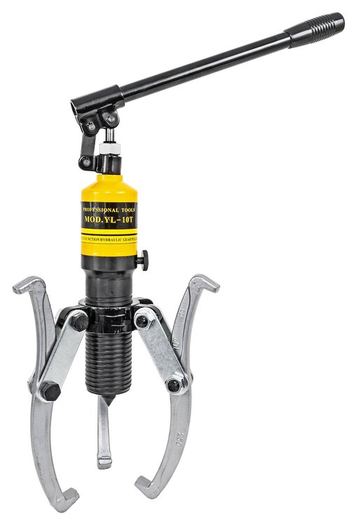 10-Ton 3-Jaw Hydraulic Gear Puller [Steel, Yellow]