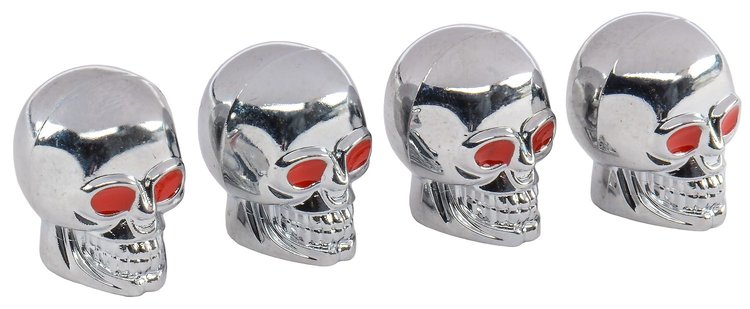 Valve Stem Caps with Skull Design