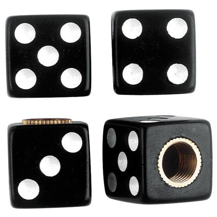 Valve Stem Caps with Dice Design