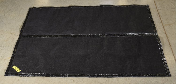 Under-Car Garage Floor Mat with Grids [64 in. x 8.5 ft., Black]