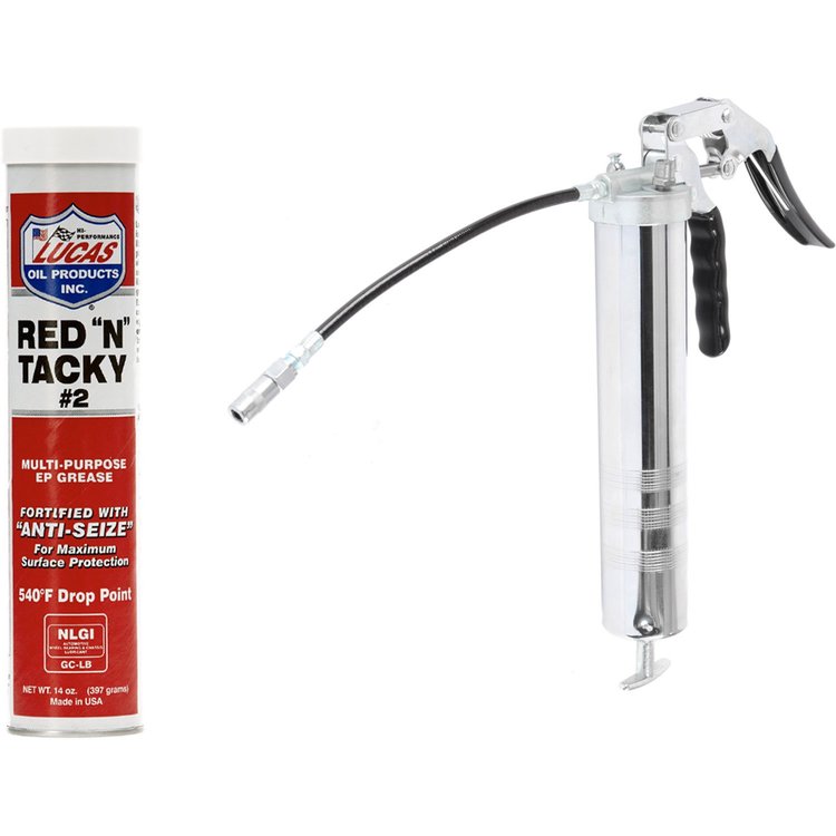 Lucas Red "N" Tacky Grease and Gun Kit