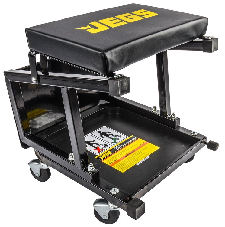 Mechanic Chair & Step Stool on Wheels [300 lb. Capacity]
