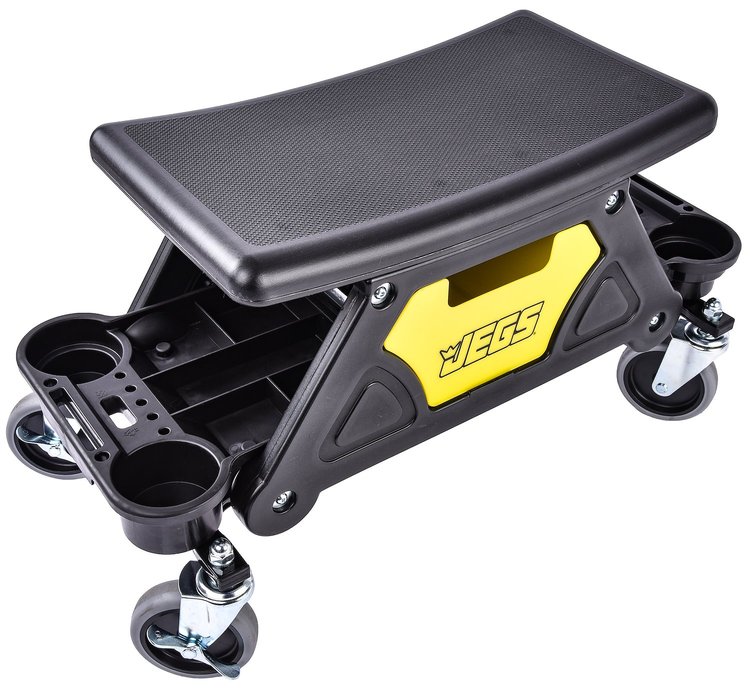 Rolling Seat with Side Drawer and Removable Trays