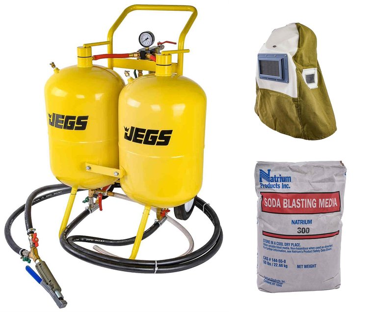 Dual Tank Abrasive Soda Blaster Kit