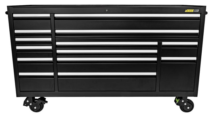 72 in. 14-Drawer Rolling Tool Cabinet [Black Powder-Coated]